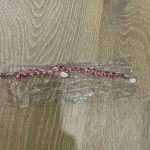 Swarovski hello kitty bracelet with heart charms